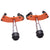 R.J.VON  Premium Heavy Duty KTM Frame Silder With Brackets Set of 2 (Orange)