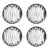 Royal Headlight Grill,Tail,Indicator,Eyes Light Grill Pack of 8 Pcs