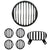 R.J.Von Headlight Grill With Indicator (Set Of 6, Black) For Royal Enfield Thunderbird x 350 / 500