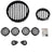 Premium Quality Headlight Grill Set Pack 9 Pcs For Royal Enfield Reborn Classic 350.