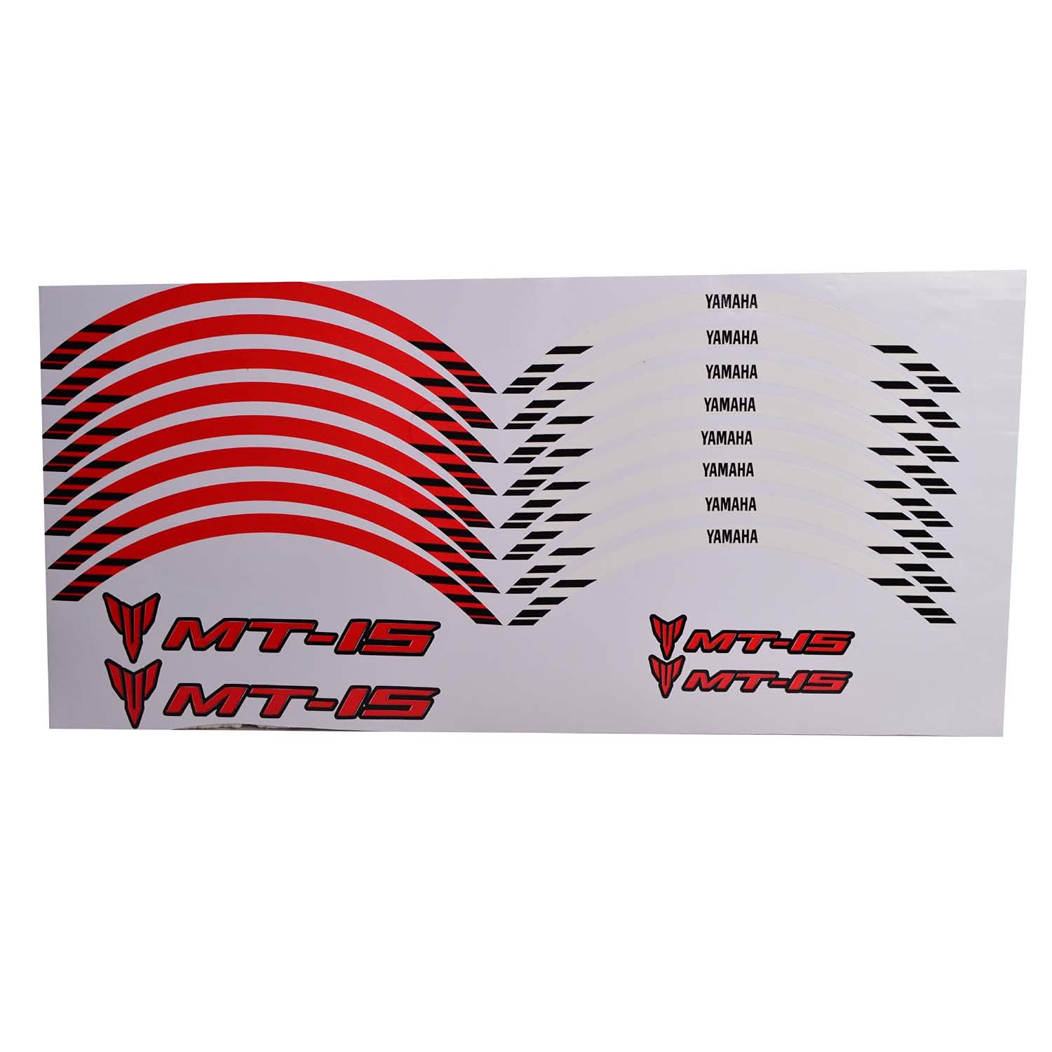 Graphics Sticker Set for Yamaha MT 15 | White Vehicle | Black Sticker