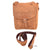 Premium Quality Pure Leather Fuel tank Bag Color Tan.