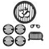 R.J.VON Premium Quality Headlight Grill OM Pattern For Royal Enfield Electra350 &500, BS4 & BS6 (Pack of 8 Pcs Black)