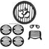 R.J.VON Premium Quality Headlight Grill OM Pattern For Royal Enfield Standard 350 &500, BS4 & BS6 (Pack of 8 Pcs Black)