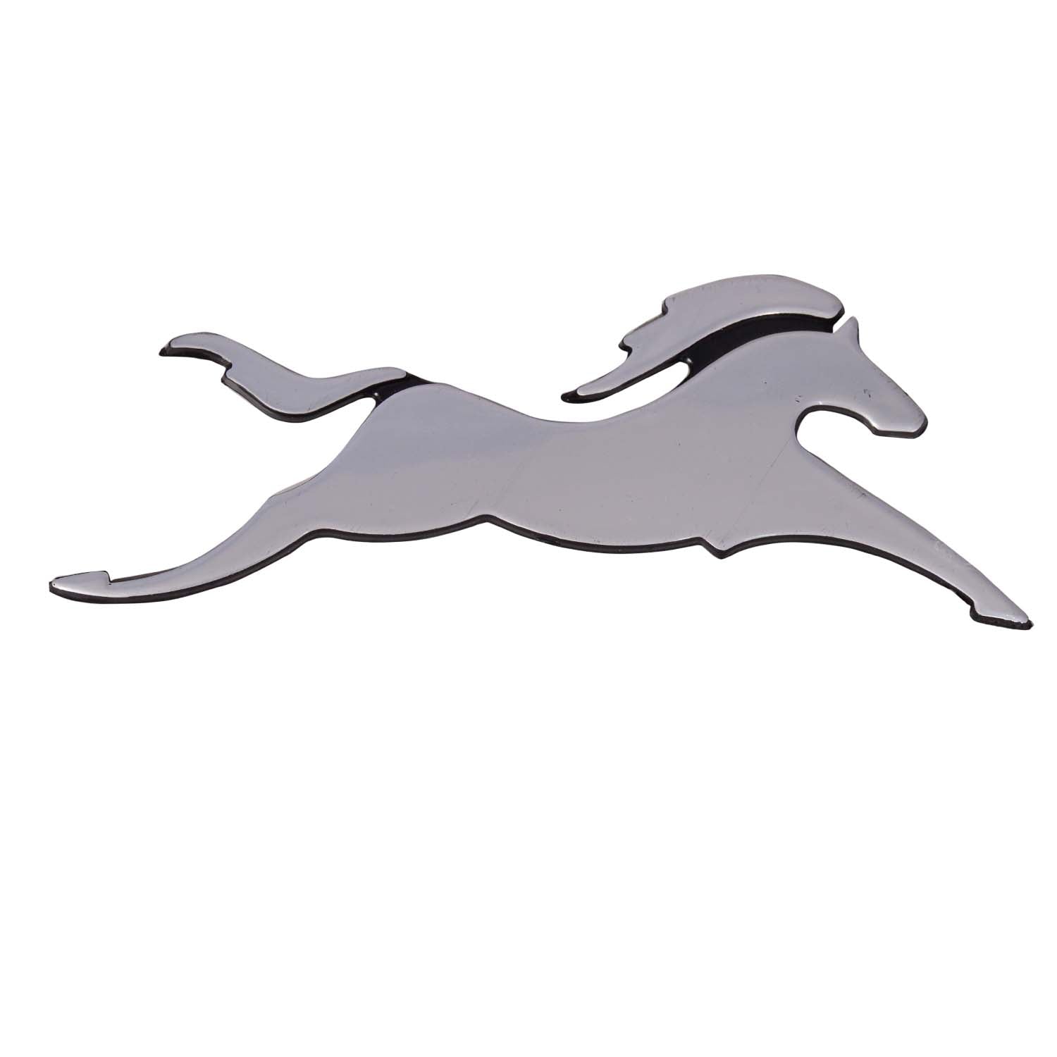 Buy Incognito-7 Aluminium Metal 3D Horse Logo Car Bike Sticker, Silver  Online at desertcartINDIA