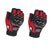 R.J.VON Biker Motorcycle Riding &Touring Hand Gloves Half Finger (RED)