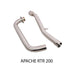 R.J.VON Stainless steel Exhaust bend pipe for Tvs Apache RTR 200