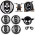 R.J.VON Grill Combo Set head light skull face (Pack of 8 pcs)