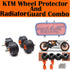 Premium  Wheel Sliders and Radiator Guard Combo for  KTM DUKE- 200/390