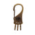 R.J.VON Premium Metal Key chain with 3 ring design (Wooden brown)