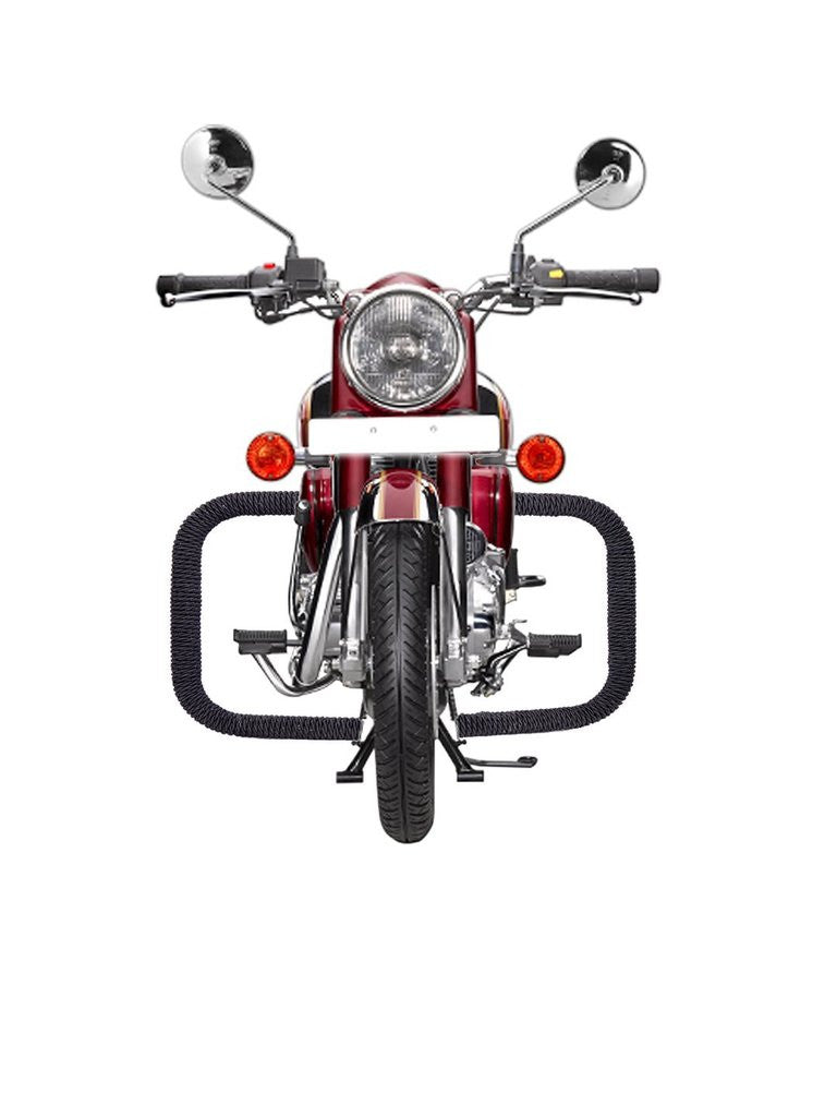 Stylist Real Customized Sefety Leg Crash Guard With Wrap Black