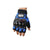 R.J.VON  Biker Motorcycle Riding &Touring Hand Gloves Half Finger (Blue)