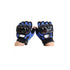 R.J.VON  Biker Motorcycle Riding &Touring Hand Gloves Half Finger (Blue)